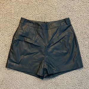 Black Faux Leather Shorts!